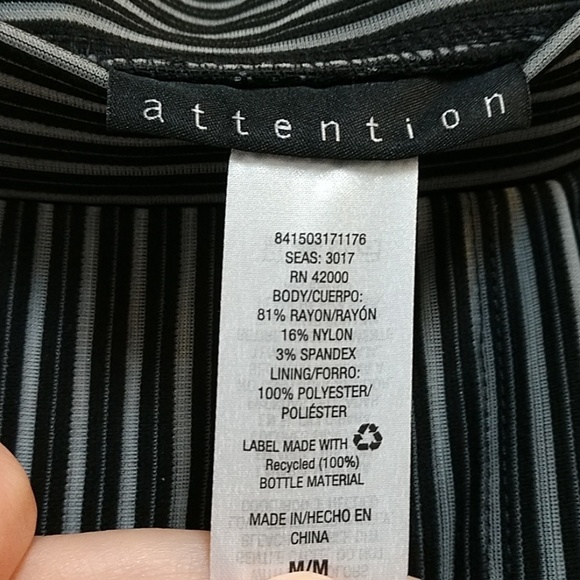 NWT Attention Faux Wrap Skirt Elastic Waist Business Office Medium - Picture 3 of 9